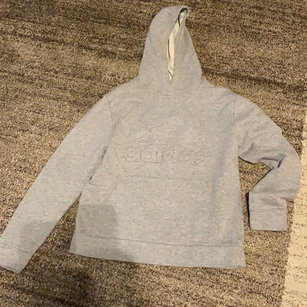Boys Adidas gray sweatshirt size large 14-16